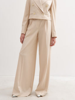 Молочные брюки палаццо