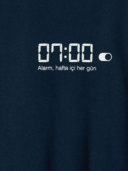 Bisiklet Yaka Yaz? Bask?l? Erkek ?ocuk Ti??rt