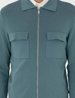 Мятный трикотажный кардиган стандартного кроя - Cacharel фото 6