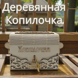 Копилка для денег в виде сундучка с замочком