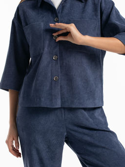 Жакет вельветовый индиго - Odis фото 11