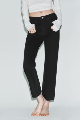 JEANS TRF CROPPED FLARE TIRO ALTO / Negro - Zara фото 2
