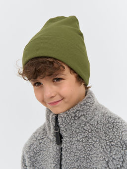 Шапка трикотажная двухслойная Хаки - Bungly фото 5