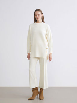 Bisiklet Yaka Oversize Kad?n Triko Kazak