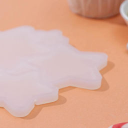 Форма для леденцов новогодняя Доляна Звёзды, силикон, 15.5?13.5?0.7 см, 6 ячеек, белая  фото 3