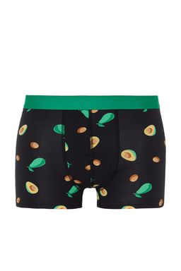 TRENDYOL MAN Cok Renkli 3lu Avocado Desenli-Duz Paket Pamuklu Boxer TMNSS23BX00014 - Trendyolmilla фото 2