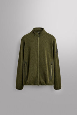 CONTRAST FLEECE KNIT CARDIGAN - Zara фото 6