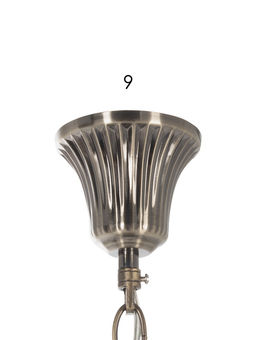 Люстра ЭкономСвет 72702/3A, 3×40 Вт, E27, 56×56×32-70 см, бронзовая