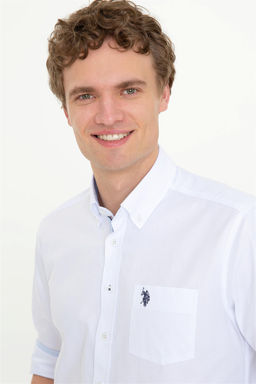 U. S. Polo Assn Мужская белая рубашка с длинным рукавом - U.s. polo assn фото 8