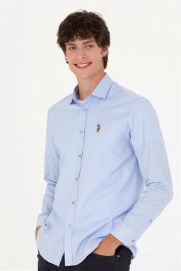 U. S. Polo Assn Мужская синяя рубашка с длинным рукавом - U.s. polo assn фото 3