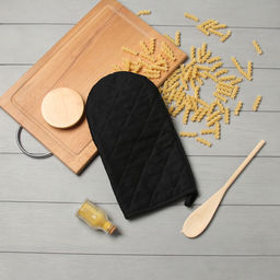 Варежка-прихватка Этель Kitchen цв.черный, 15х28см,саржа, 100% х/л  фото 7