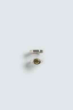 ANILLOS MET?LICOS COMBINADOS PACK 2 / Plata - Zara фото 2