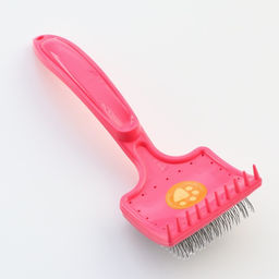 Щётка - пуходёрка средняя мягкая с каплями, основание 59 х 49 мм, розовая - Пижон фото 2