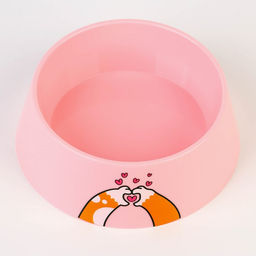 Цена за 2 шт. Миска пластиковая «Сердце», розовая, 300 мл