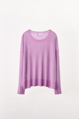 FINE KNIT TOP WITH RHINESTONE DETAIL - Zara фото 23