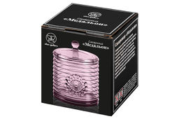 Сахарница 300 мл 8,5*8,5*12 см Медальон розовый, стекло - Elan gallery фото 8