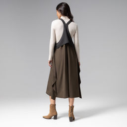 Сарафан из мягкой замши, Ушла красиво (dark green) - Charutti фото 5