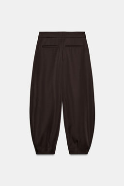 SATIN CARROT FIT TROUSERS - Zara фото 7