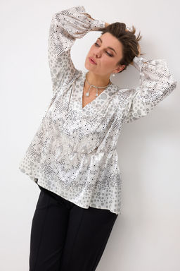 Блуза BegiModa 4146 круги на белом