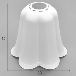 Цена за 2 шт. Плафон универсальный "Цветок"  Е14/Е27 снежно-белый 14х14х13см