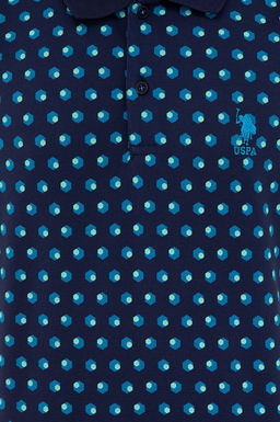 Мужская темно-синяя футболка с воротником-поло - U.s. polo assn фото 10