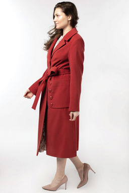 Пальто женское демисезонное (пояс) - El podio фото 5