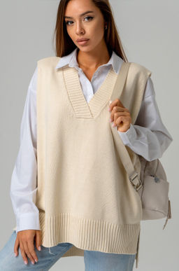 Женский вязаный жилет оверсайз Happyfox - Happy fox фото 7