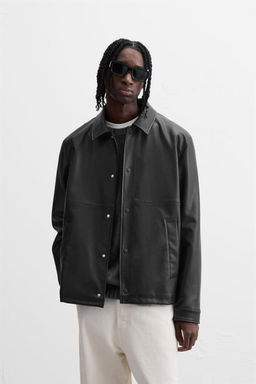 LEATHER EFFECT JACKET - Zara фото 11