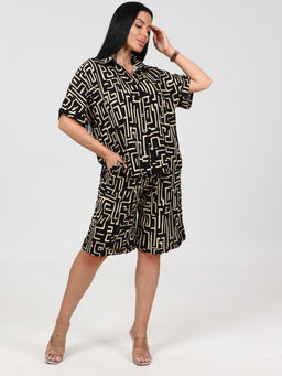 577 ЖЕНСКИЙ КОСТЮМ (шорты) (Черный с бежевым) - А-дина фото 2