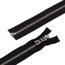 Молния Металл декоративная Gamma Premium MLP-5 70 см под серебро серебро однозамковая Тип 5 1 шт разъёмная КАШТАНОВЫЙ