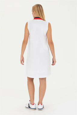 Женское белое трикотажное платье - U.s. polo assn фото 5
