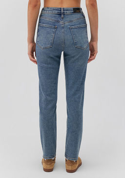 Star Gold Shape Puslu Indigo Mavisi Jean Pantolon