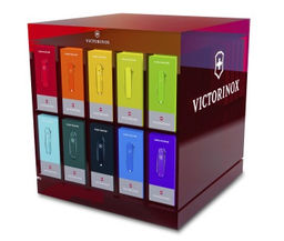 Дисплей для выкладки 60 ножей-брелоков и 20 чехлов Classic Colors, 340x340x340 мм VICTORINOX 9.5400.01D