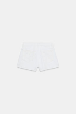 SHORTS Z1975 BORDADOS PERFORADOS TIRO MEDIO / crudo-blanco - Zara фото 7