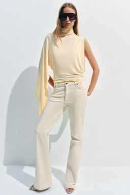 JEANS ZW COLLECTION BOOTCUT TIRO MEDIO / Crudo - Zara фото 9