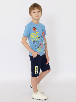 CRB wear/CSKB 63740-43-391 Футболка для мальчика,голубой/Ex.Cherubino  фото 3