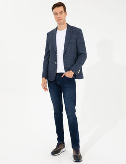 Темно-синяя приталенная куртка - Cacharel фото 3