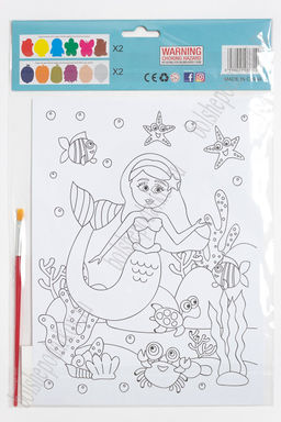 Раскраска с красками 19,5*26 см (2 листа) SF-5666, №2 - Больше подарков фото 2