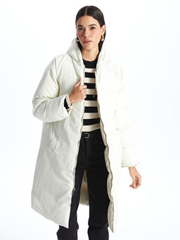 Kap??onlu D?z ?ift Tarafl? Kad?n ?i?me Mont - Waikiki фото 3