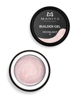 Manita Professional Гель моделирующий для ногтей с хлопьями юки / Builder Gel Moonlight №06, 15 мл