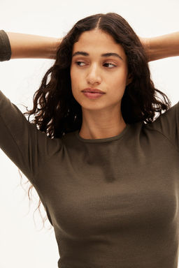Camiseta en punto de canale - H&m фото 2