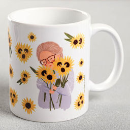 Кружка чайная керамическая Кружка для бабушки, 320 мл