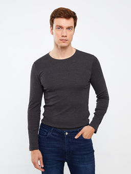 Bisiklet Yaka Uzun Kollu Erkek Sweatshirt