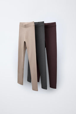 THREE-PACK OF PLAIN LEGGINGS