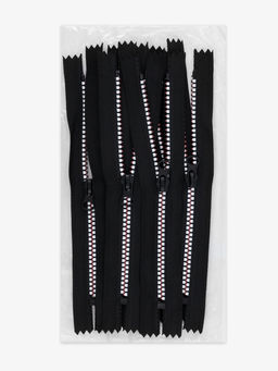 Цена за 10 шт. Молния «Трактор», №5, неразъёмная, замок автомат, 18 см, чёрная, белая, красная