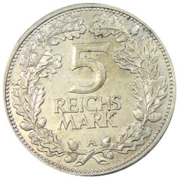5 рейхсмарок 1925 года A Германия Тысячелетие Рейнской области (Рейнланда)
