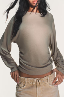 SIDE DRAPED T-SHIRT - Zara фото 10