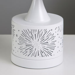 Аромалампа RISALUX «Салют», с подсветкой, Е27, 40 Вт, RGB, 13×13×30 см, белая