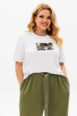 Костюм Michel Chic 1377 хаки, белый  фото 2