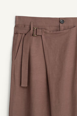 PANTAL?N CRUZADO RELAXED FIT / Gris topo - Zara фото 8